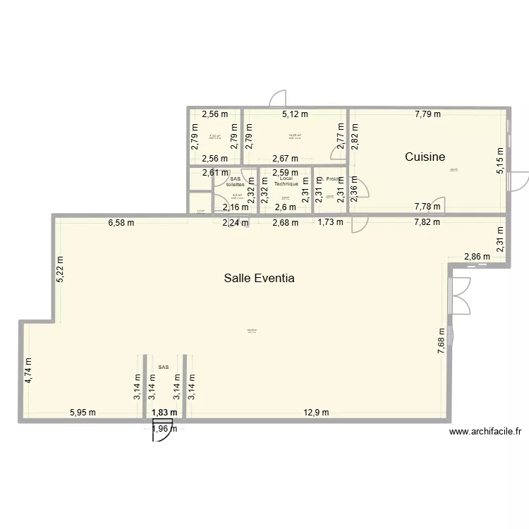 EVENTIA 2. Plan de 8 pièces et 286 m²