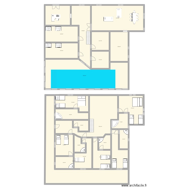 Plan p'tit gîte. Plan de 23 pièces et 546 m2