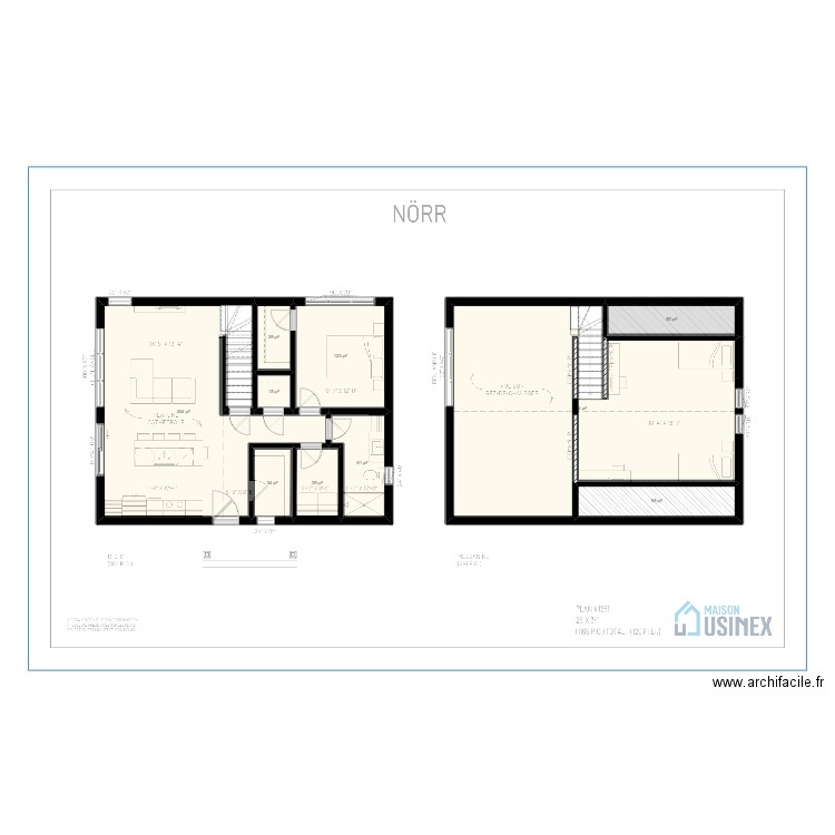 NORR 26' X 34' - PLAN VIERGE. Plan de 10 pièces et 139 m2