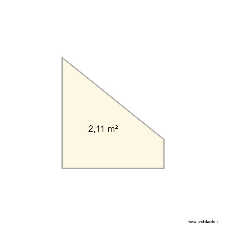 PLACARD SOUS ESCALIER . Plan de 1 pièce et 2 m2