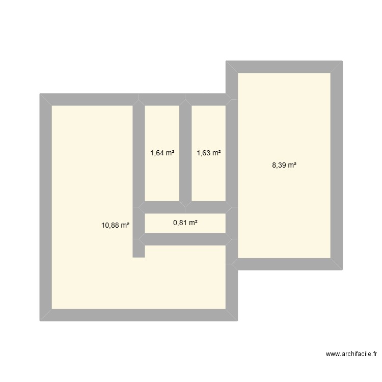 maison. Plan de 5 pièces et 23 m2