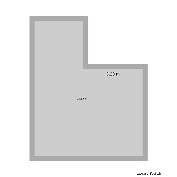 cuisine. Plan de 1  et 35 m²