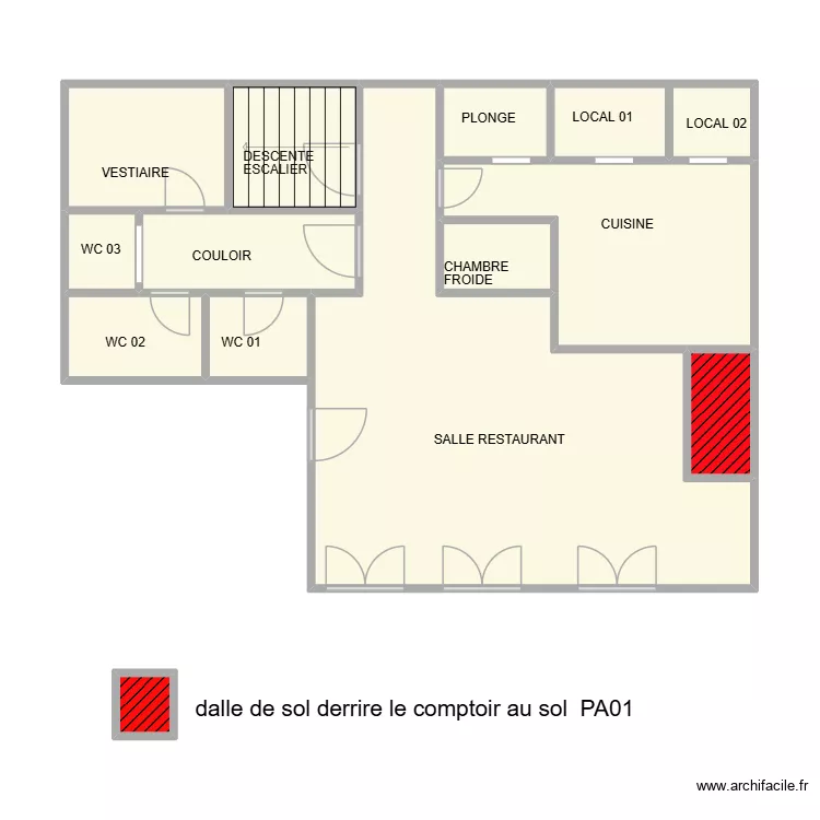 NIMES MEDIATIC RDC. Plan de 14 Pièces et 65 m² NIMES MEDIATIC RDC. Plan de 14 Pièces et 65 m²