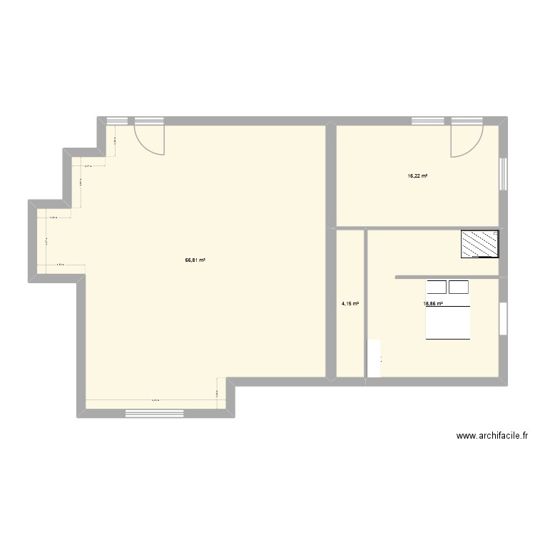 coire. Plan de 4 pièces et 106 m2