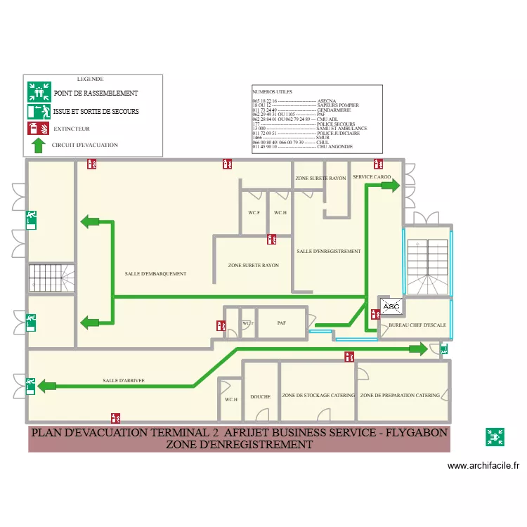 PLAN EVACUATION ZONE ENREGISTREMENT. Plan de PLAN EVACUATION ZONE ENREGISTREMENT. Plan de