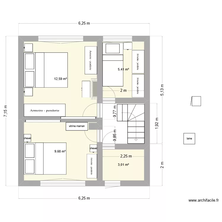 &eacute;tage. Plan de 