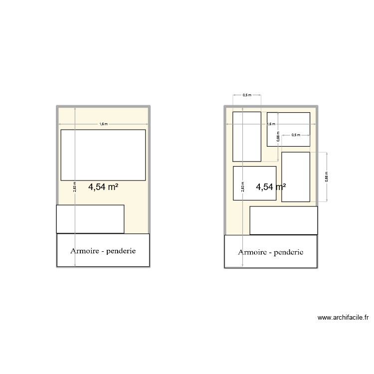 meuble chambre chemin&eacute;e + TV Verso niches. Plan de 0 pièce et 0 m2