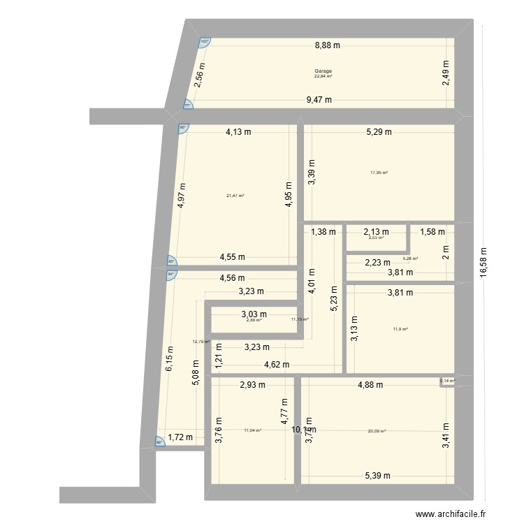 jezain 2. Plan de 12 pièces et 140 m2