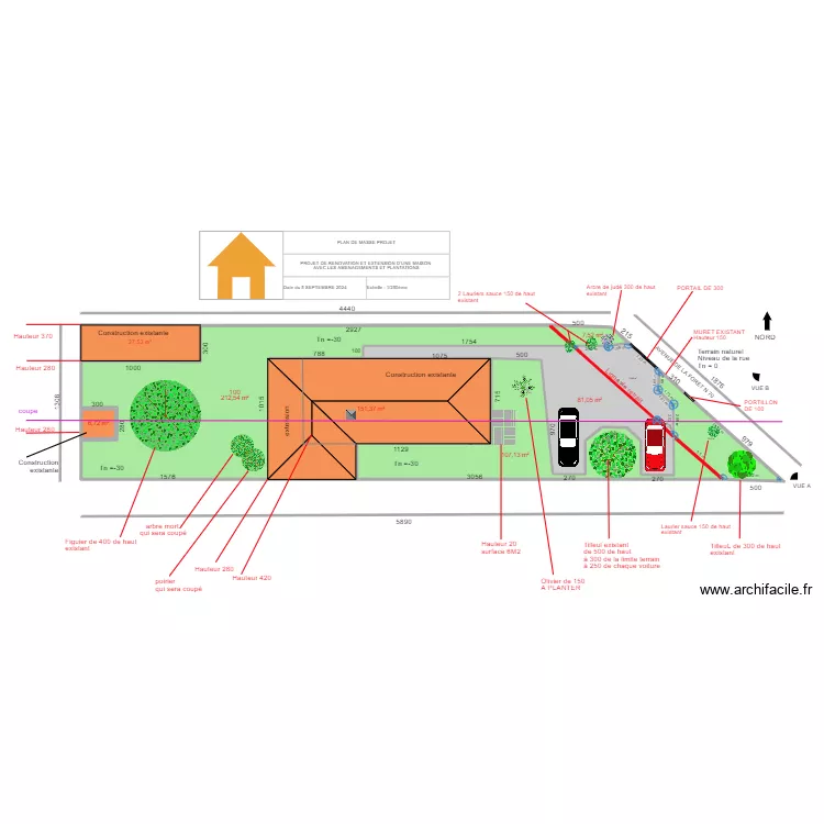 PLAN DE MASSE 3. Plan de 