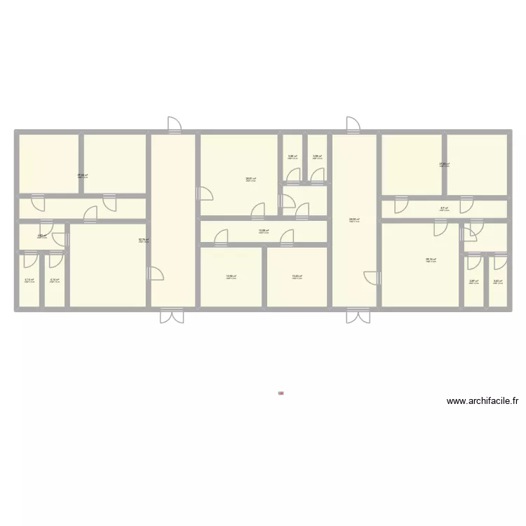 MEUBLE. Plan de 17 pièces et 279 m²