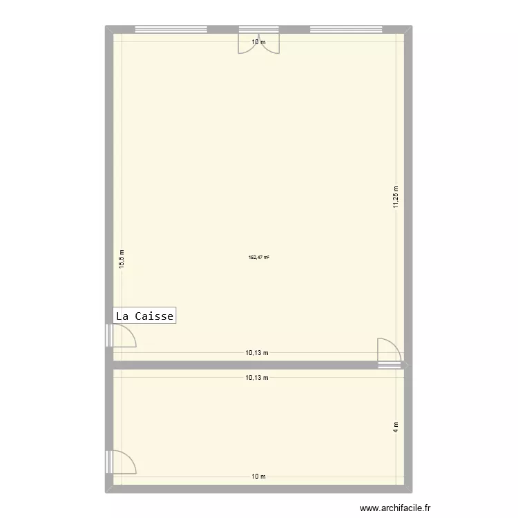 Footforge plan. Plan de 1  et 152 m²