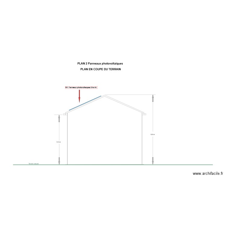PLAN COUPE 2. Plan de 0 pièce et 0 m2