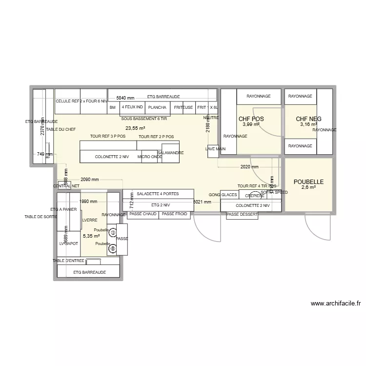RESTAURANT CORMEILLE V1. Plan de 