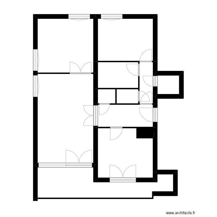 Bre hc. Plan de 11 pièces et 74 m2