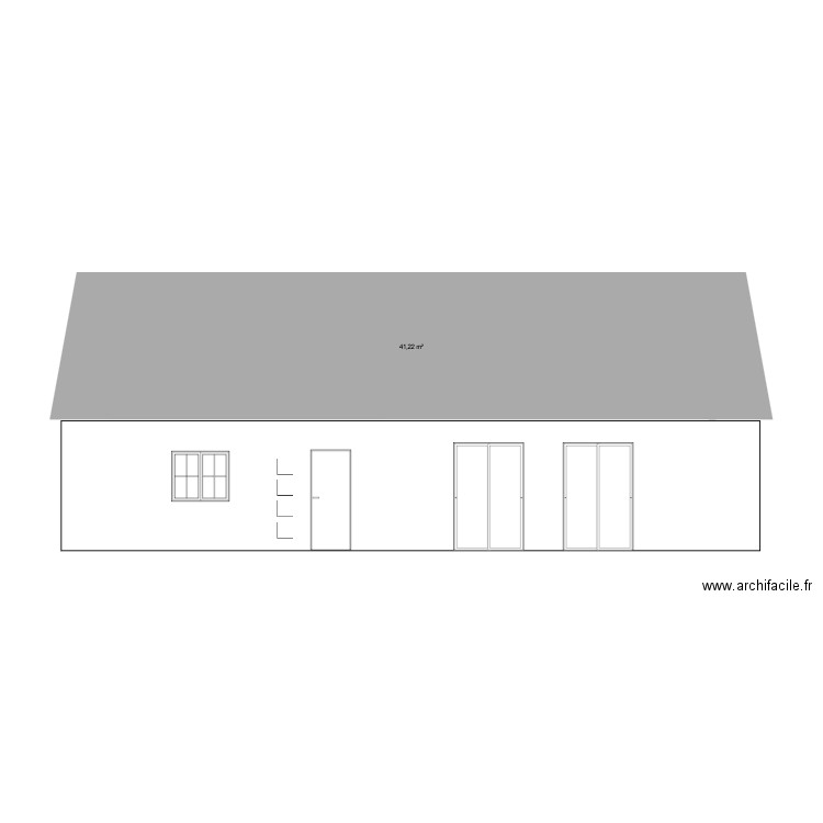 facade devant maison. Plan de 0 pièce et 0 m2