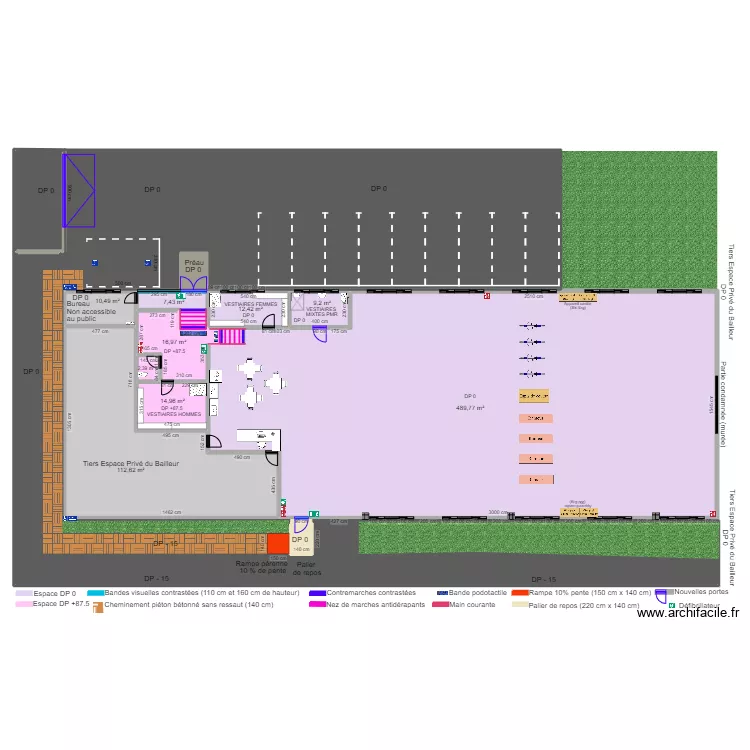 CROSSFIT OLORON-SAINTE-MARIE APRES TRAVAUX. Plan de CROSSFIT OLORON-SAINTE-MARIE APRES TRAVAUX. Plan de