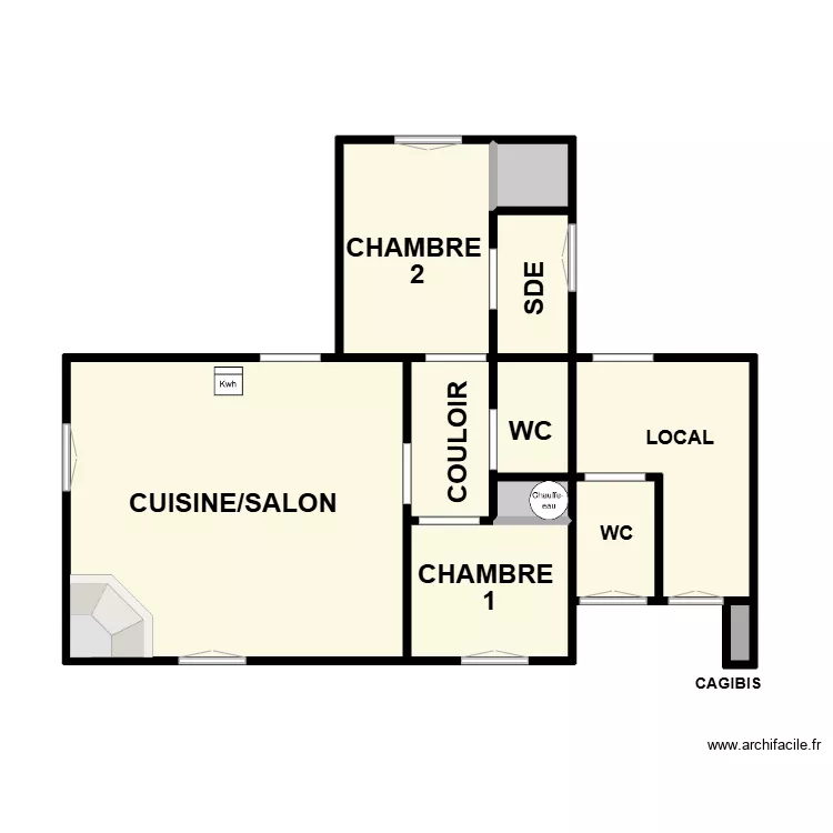 RABREAU RDC. Plan de 