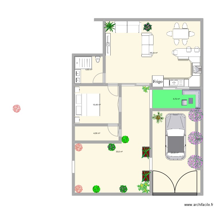 NOUVELLE MAISON. Plan de 8 pièces et 121 m2