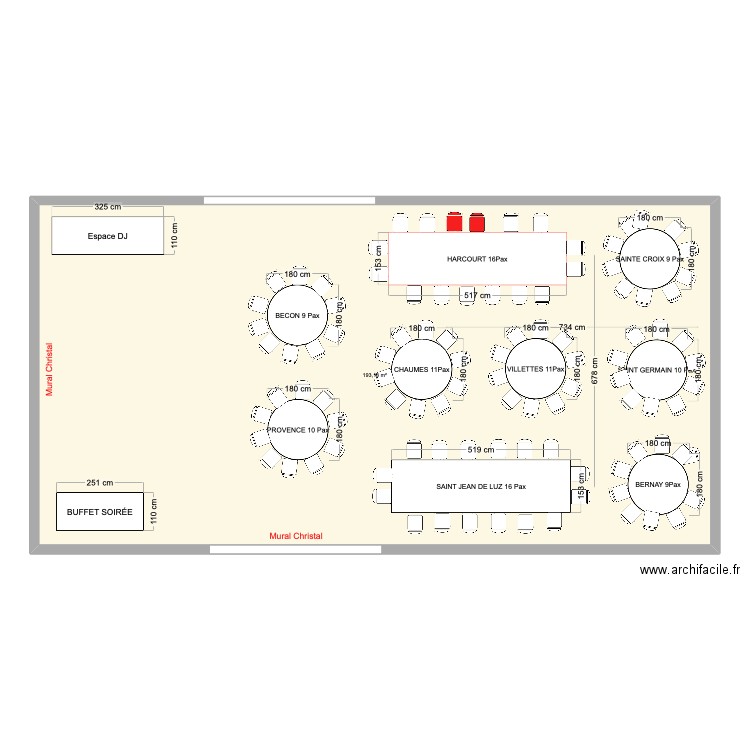 MARIAGE PLAN DE TABLE. Plan de 0 pièce et 0 m2