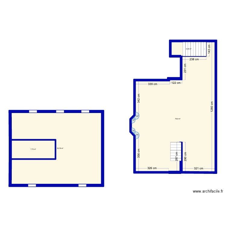 49B lorr. Plan de 4 pièces et 145 m2