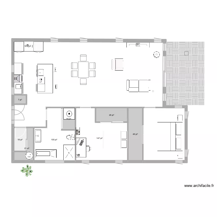 Retraite 2034 JP. Plan de 11 et 152 m² Retraite 2034 JP. Plan de 11 et 152 m²