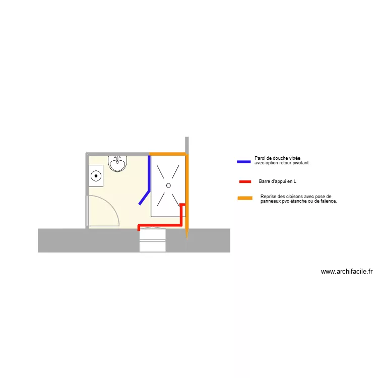 plan chouly apr&egrave;s trx. Plan de 1  et 5 m²