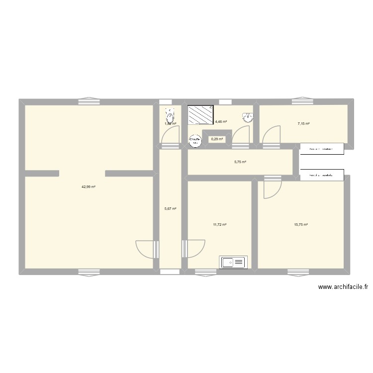 maison saint just. Plan de 9 pièces et 96 m2