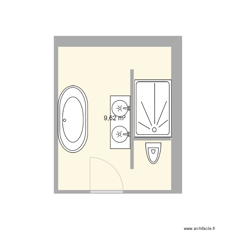 SdB. Plan de 0 pièce et 0 m2