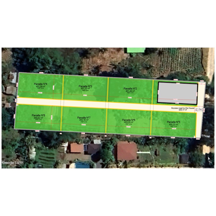 Implant Villa V1. Plan de 10 pièces et 4575 m2