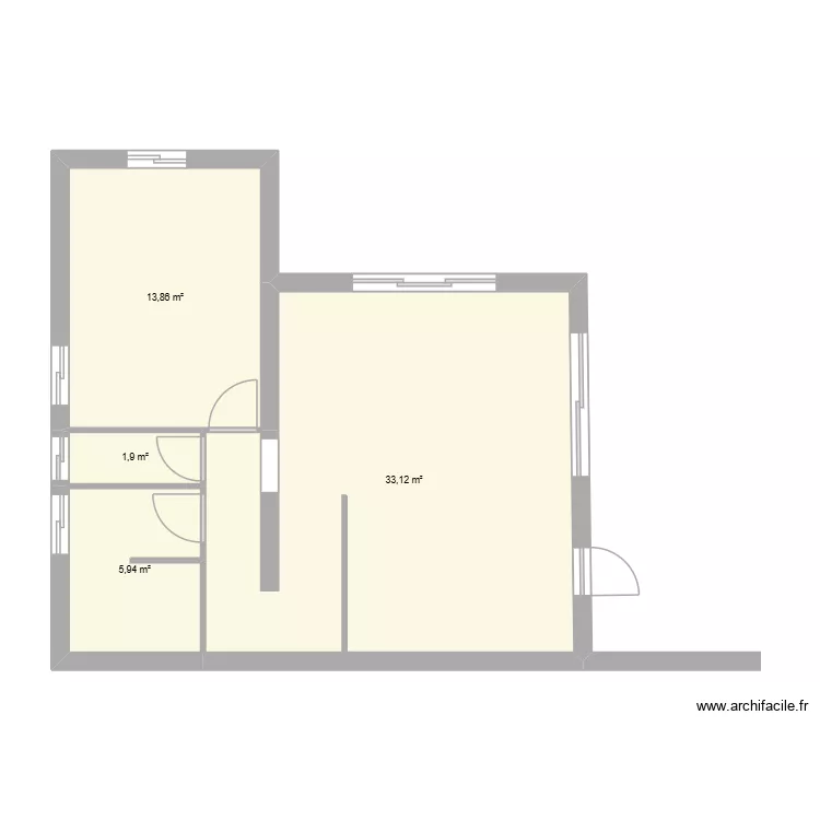 Polystyr&egrave;ne. Plan de 4  et 55 m²