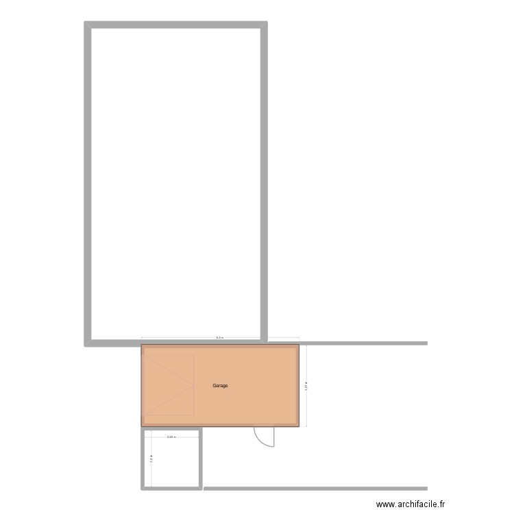 Garage. Plan de 3 pièces et 109 m2