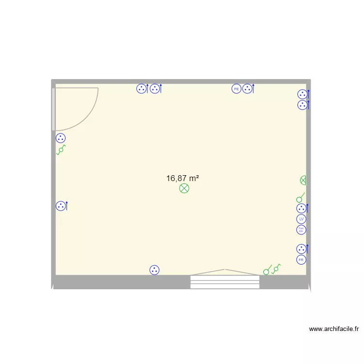 Cuisine. Plan de 1 et 17 m² Cuisine. Plan de 1 et 17 m²
