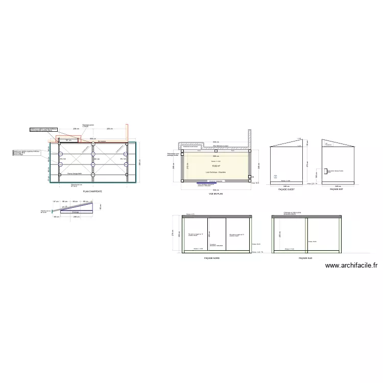 Vue en Plan chaudi&egrave;re. Plan de 