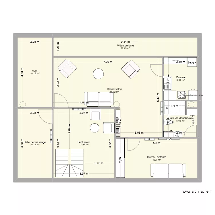 CAB CLEM MEZZANINE DETENTE. Plan de 8 et 103 m² CAB CLEM MEZZANINE DETENTE. Plan de 8 et 103 m²