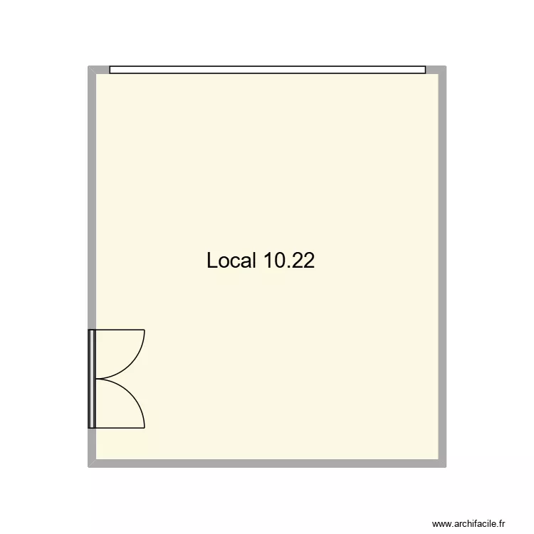 Local 10.22 SMB. Plan de 1 pièce et 27 m²