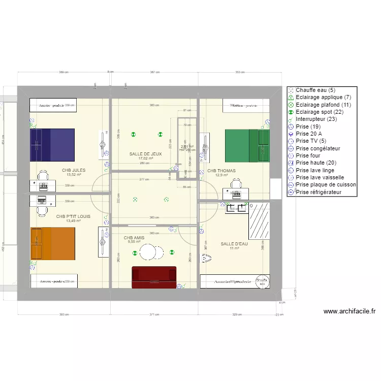 LES PLACIERS PLAN ELECTRIQUE. Plan de 