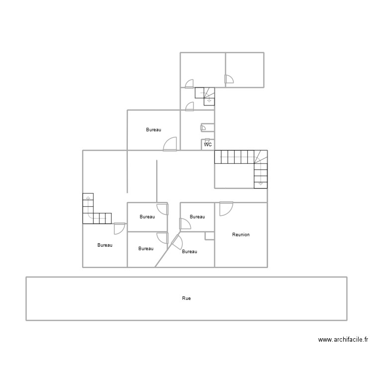 1er MAHRA. Plan de 17 pièces et 62 m2