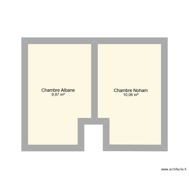 Etage 1. Plan de 2 pièces et 20 m2
