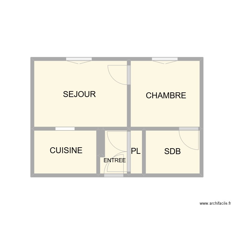PLAN BOUILLARGUES RDC APPART. Plan de 7 pièces et 17 m2
