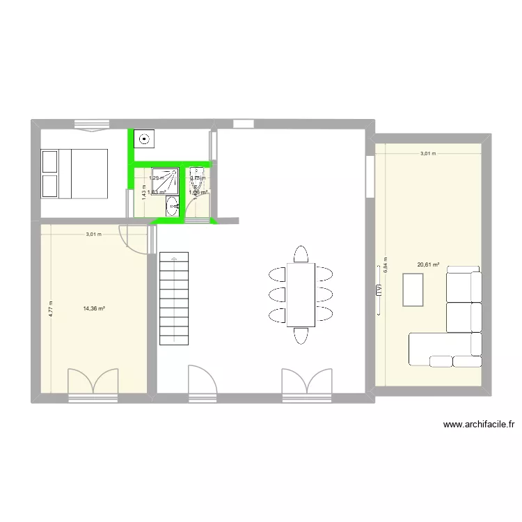 CYRIL 3. Plan de 4  et 38 m²