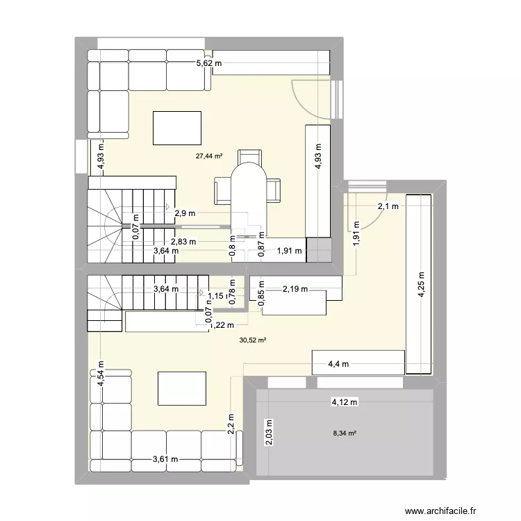 St Laurent de Mure. Plan de 3 et 66 m² St Laurent de Mure. Plan de 3 et 66 m²