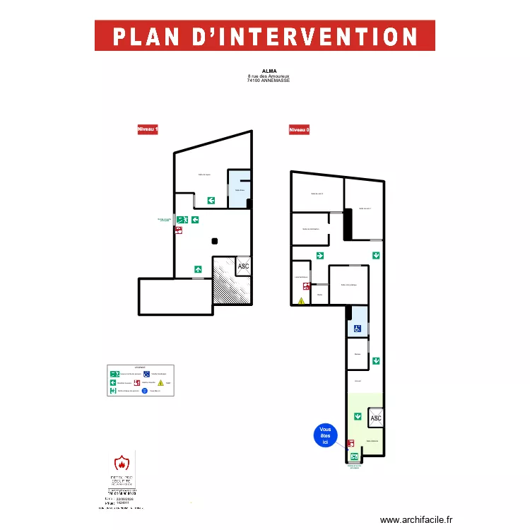 Plan d'intervention ALMA. Plan de 20 Pièces et 211 m² Plan d'intervention ALMA. Plan de 20 Pièces et 211 m²
