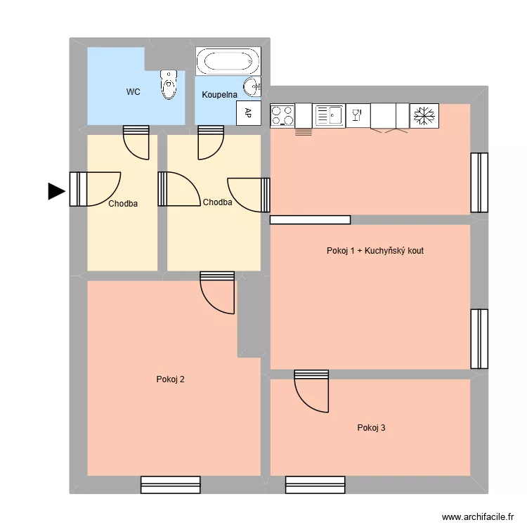 U Stromovky 334, byt 10. Plan de 14  et 201 m²