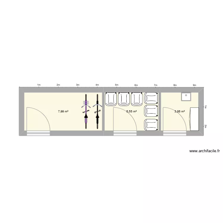 Ansauvillers. Plan de 3 et 17 m² Ansauvillers. Plan de 3 et 17 m²