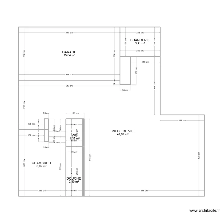 MAISON BAS. Plan de 