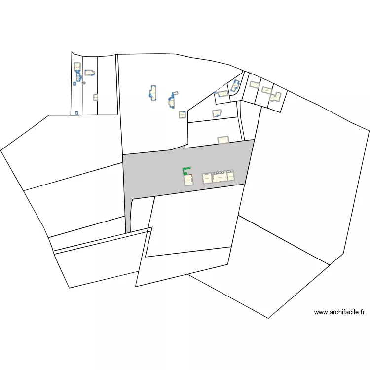 plan de masse 1/500. Plan de 33 et 3036 m² plan de masse 1/500. Plan de 33 et 3036 m²