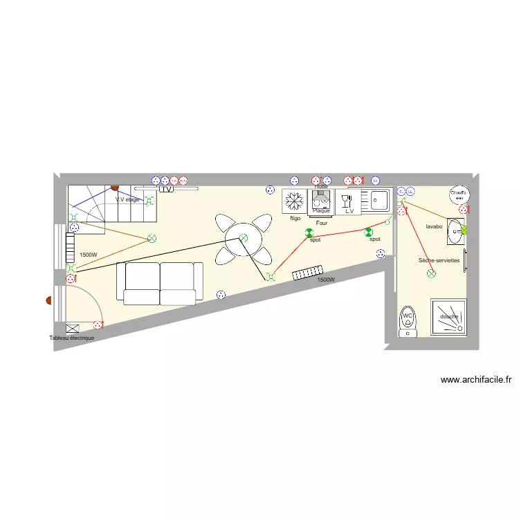 mairie de mongenost 2. Plan de 1  et 22 m²