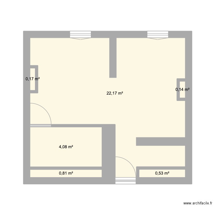 HB App 4. Plan de 6 pièces et 28 m2