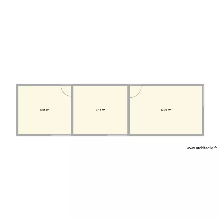 Chambre Parents. Plan de 3  et 30 m²