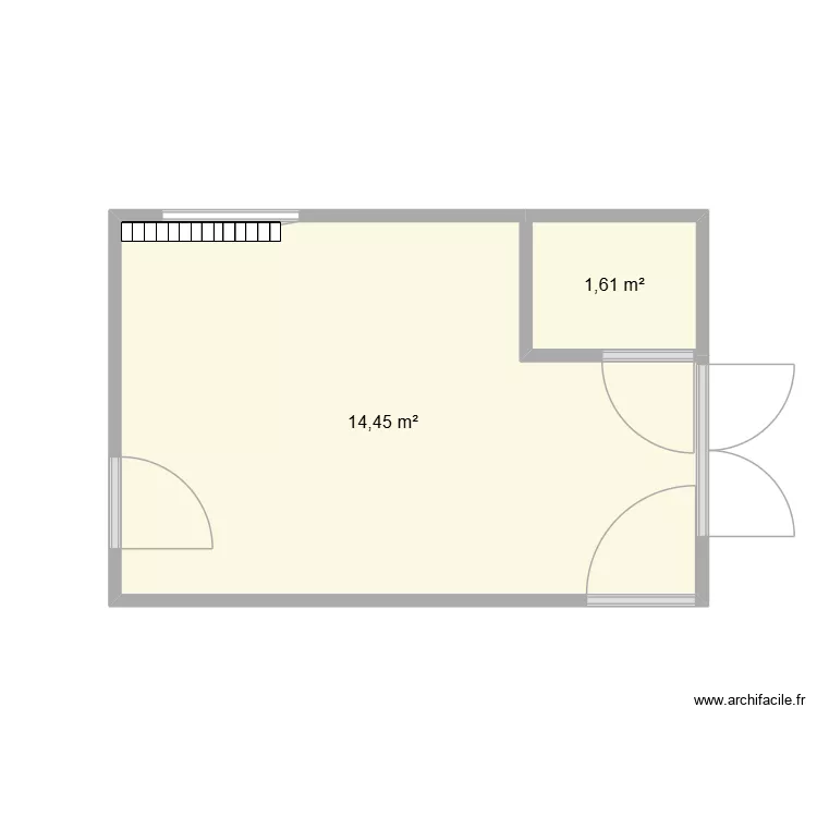 La balme. Plan de 2 et 16 m² La balme. Plan de 2 et 16 m²